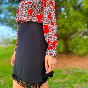 Vintage Joe Benbasset Fringe Skirt